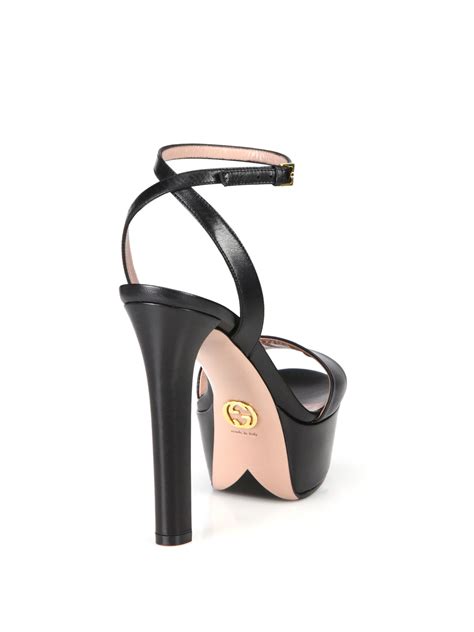 gucci platform heels black|gucci heels open toe.